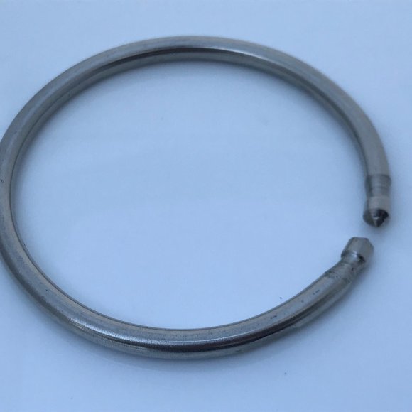 Bracelet Silver Tone Metal Wrist Band Fashion Jewe - Picture 2 of 7